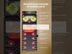 10 Vibrationsköpfe Massage Matratze entspannen mit abnehmbarem Kissen