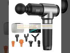 60db LCD Touch Screen Percussion Massager Black Rechargeable Mini Massager