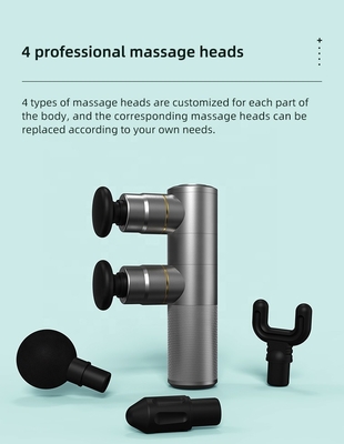5 Geschwindigkeit 2 Kopf Smart Fascia Massage Gun Wiederaufladbare Smart Fascia Massager
