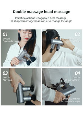 5 Geschwindigkeit 2 Kopf Smart Fascia Massage Gun Wiederaufladbare Smart Fascia Massager