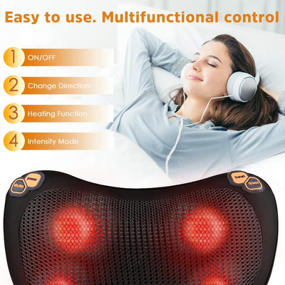 36W heiztes Massagekissen 4 Modus Vibrierendes Massagekissen PU-Leder