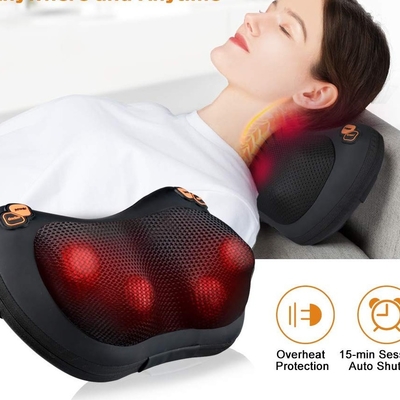 PU-Leder Shiatsu-Kissen-Massager Vibrierendes Nackenkissen mit automatischem Ausschalten