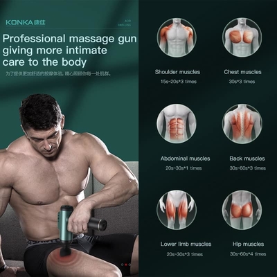 Professionelle leistungsstarke Massage-Pistole mit 99-Geschwindigkeit und 8 Massageköpfen LCD Touch Fascia Gun