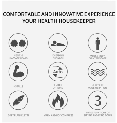 All Body Folding Massage-Bett mit klappbarem Design und beruhigende gezielte Wärmetherapie