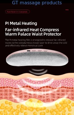 Weiß-Rosa-Digitalbildschirm Menstruationsheizkissen - Rosa-Bauchmassagegürtel zur Linderung von Beschwerden